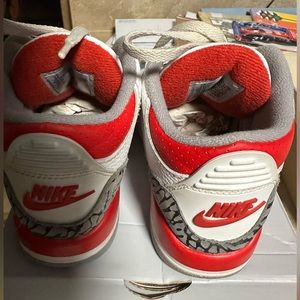 Shoes are still in good condition. Sand playground at school.Need to be cleaned.